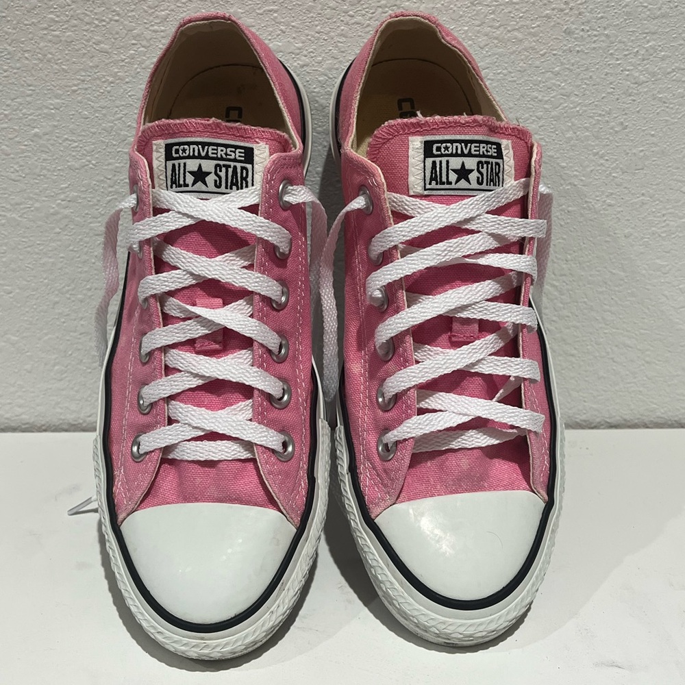 Converse Pink Canvas Sneakers with White Accents